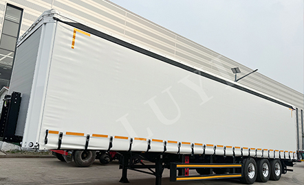 3 axle curtain side semi trailer video